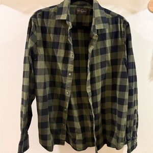 Black Brown 1826 Green and Black Checkered Shirt